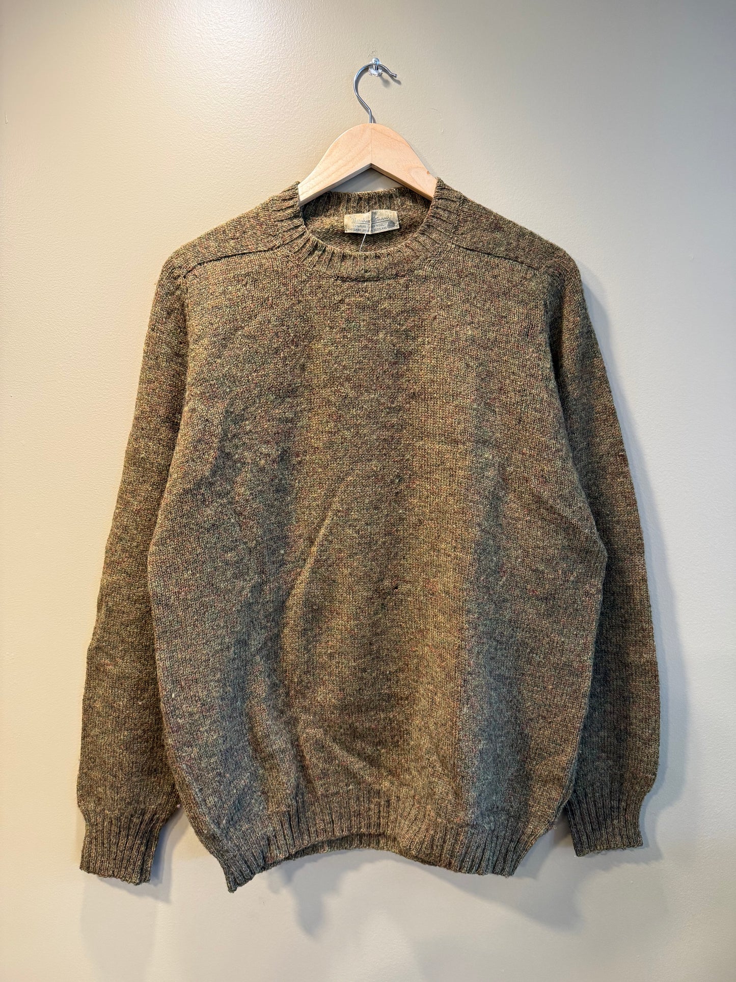 Vintage Mossy Green Wool Sweater- L