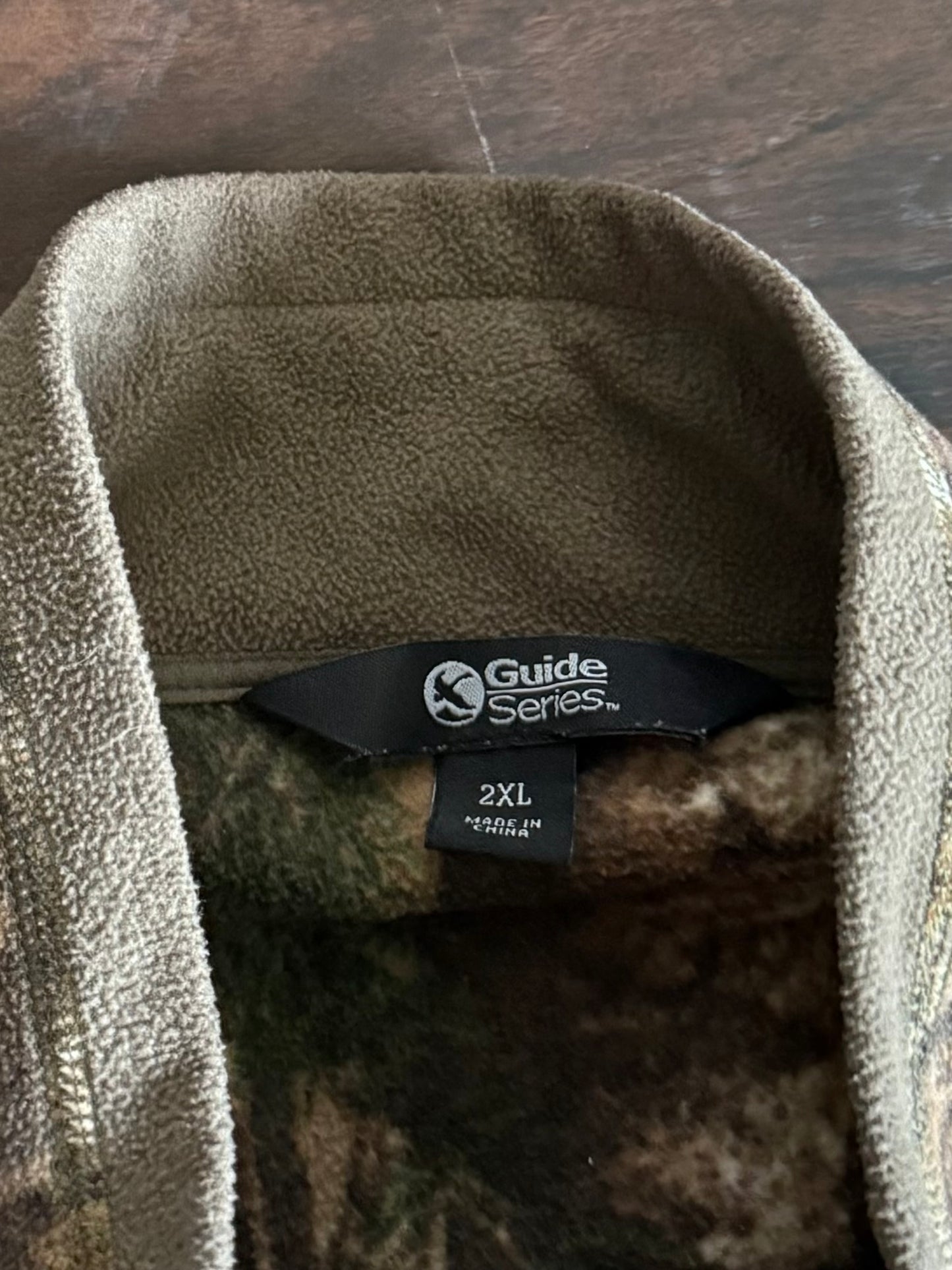 Vintage Guide Series Real Tree Camouflage Fleece Jacket- XXL