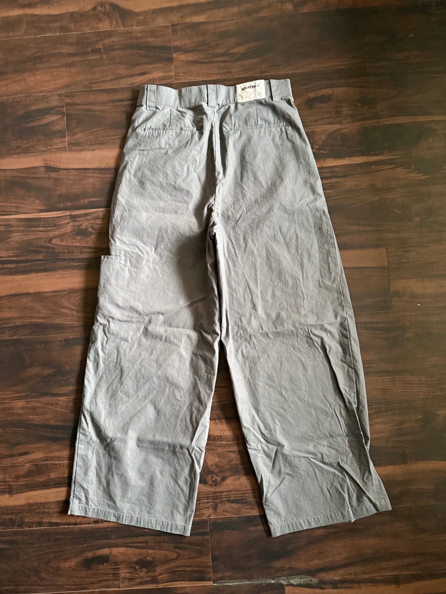 Scuffers Modern Gray Pleated Wide Leg Trousers- 30x30