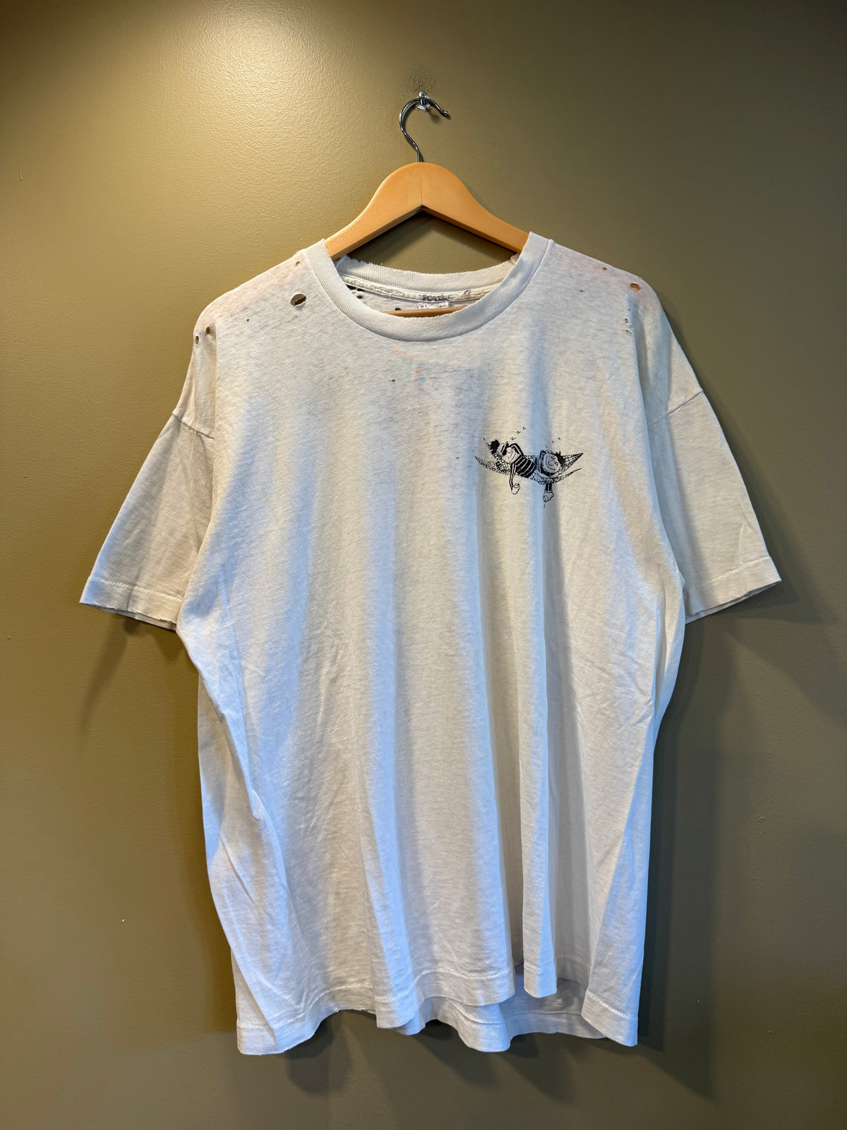 Vintage Sesame Street Heavily Distressed Parody T-Shirt- XL