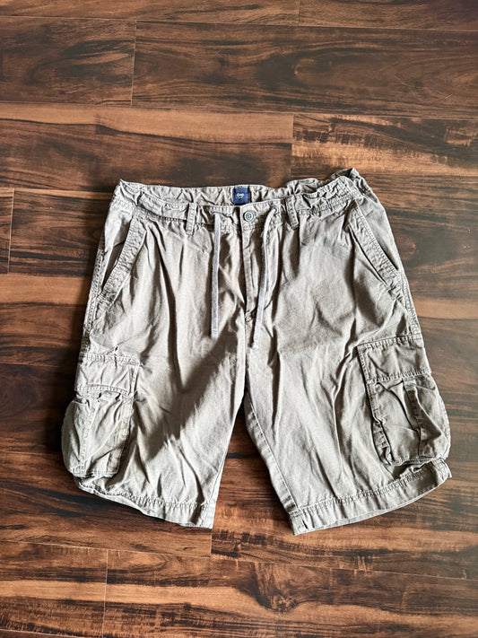 Vintage Gap Dark Gray Drawstring Cargo Shorts- 34