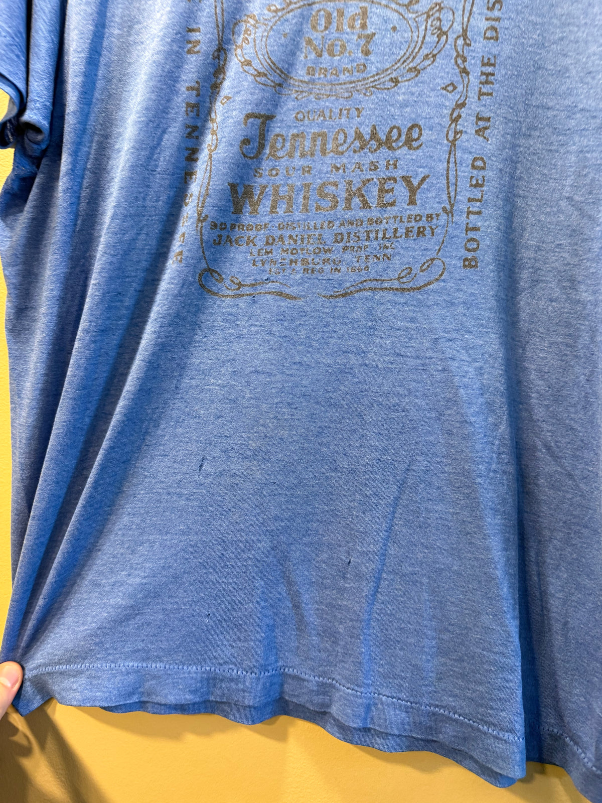 Vintage Jack Daniel’s Blue Paper Thin T-Shirt- L