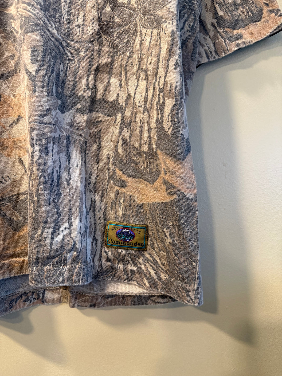 Vintage RealTree Commander Camo Boxy Pocket T-Shirt- XL