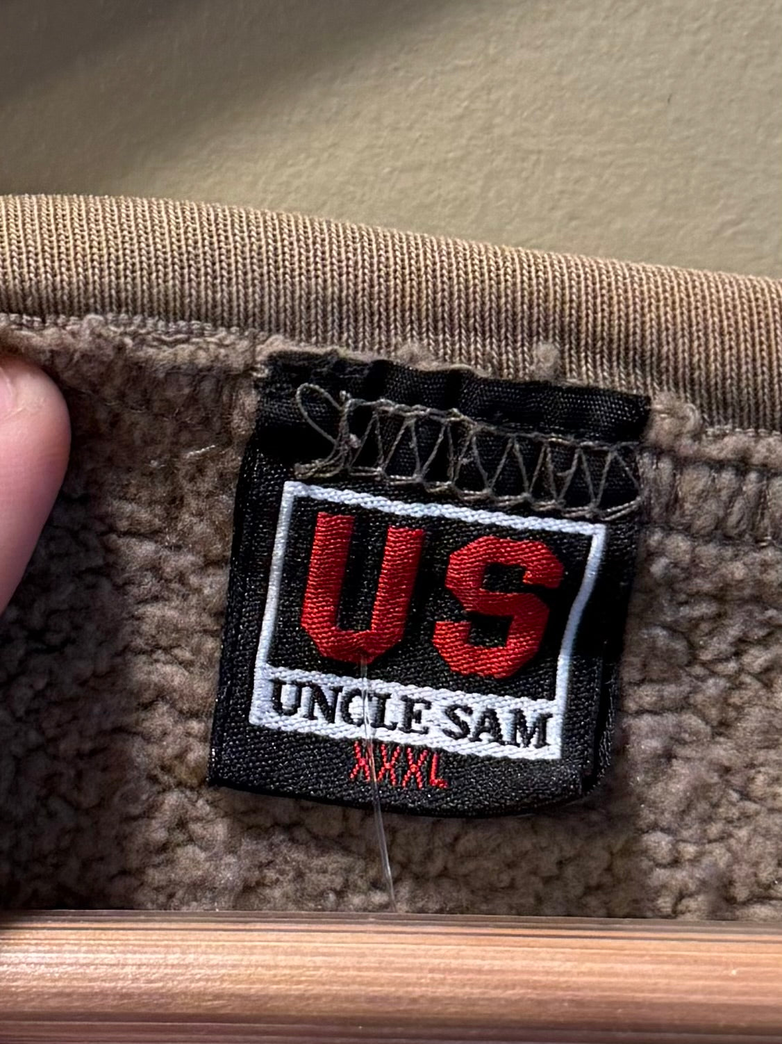Vintage Uncle Sam Streetwear Embroidered Tan Crewneck Sweatshirt- XXL