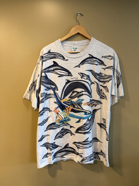 Vintage Dolphins Puerto Peñasco Coral Reef Nature T-Shirt- L