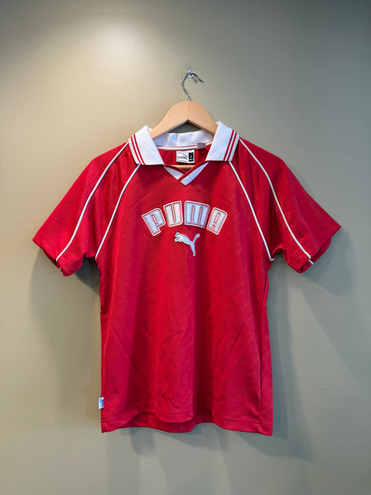 Vintage Puma Red White & Blue Soccer Football Jersey- M