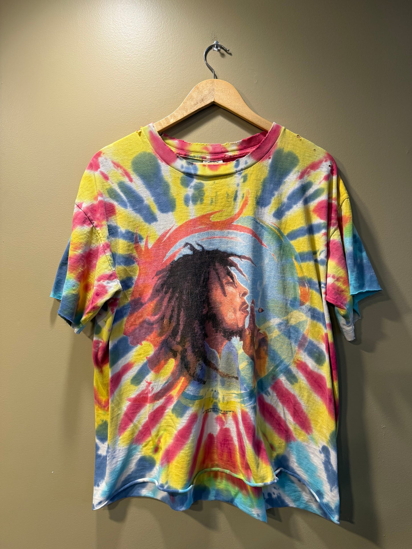 Vintage Bob Marley Tie Dye Kaya Weed T-Shirt- XL