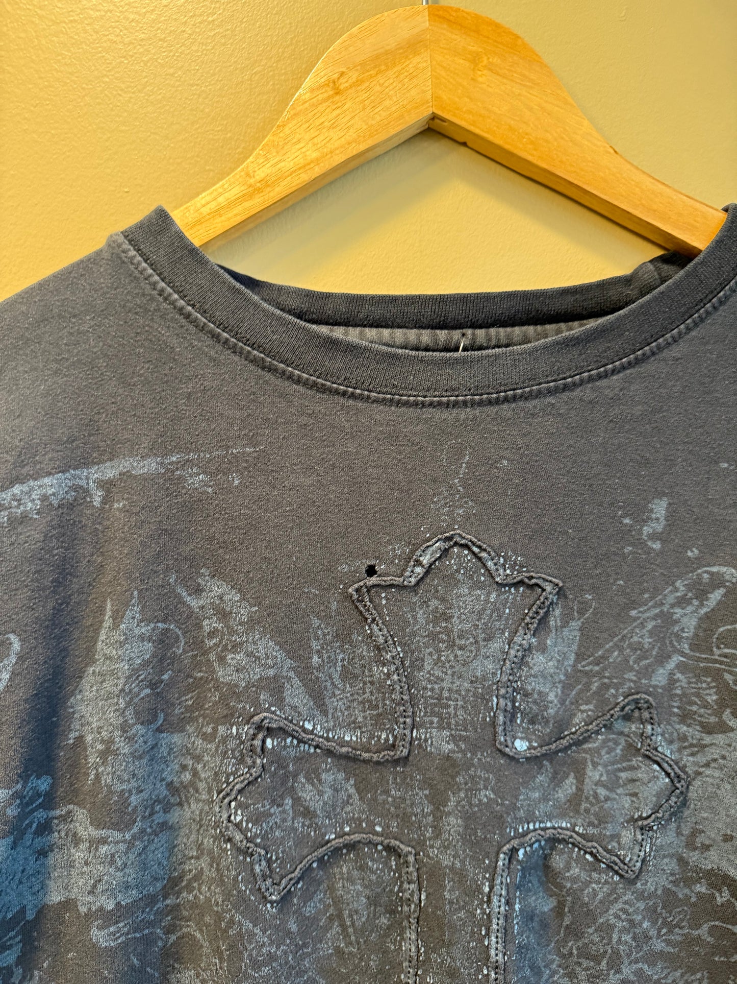 Vintage Y2K Krobar Black Cross T-Shirt- M
