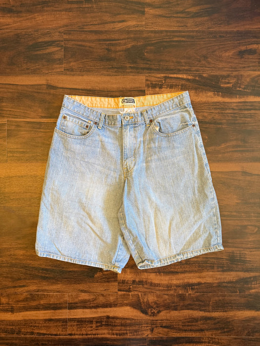 Vintage Route 66 Light Wash Denim Jean Shorts- 34