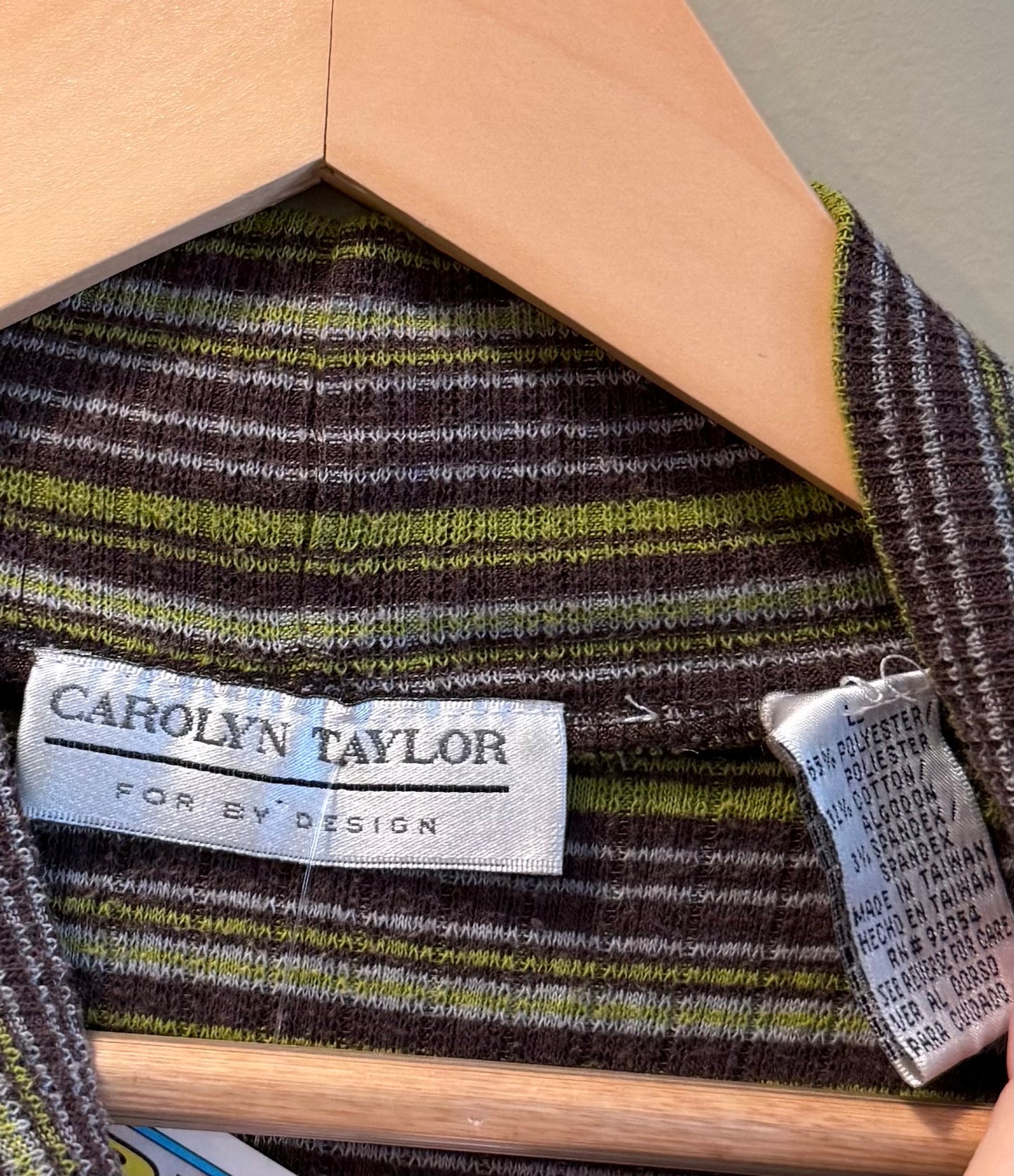Vintage Carolyn Taylor Striped Longsleeve Shirt- L