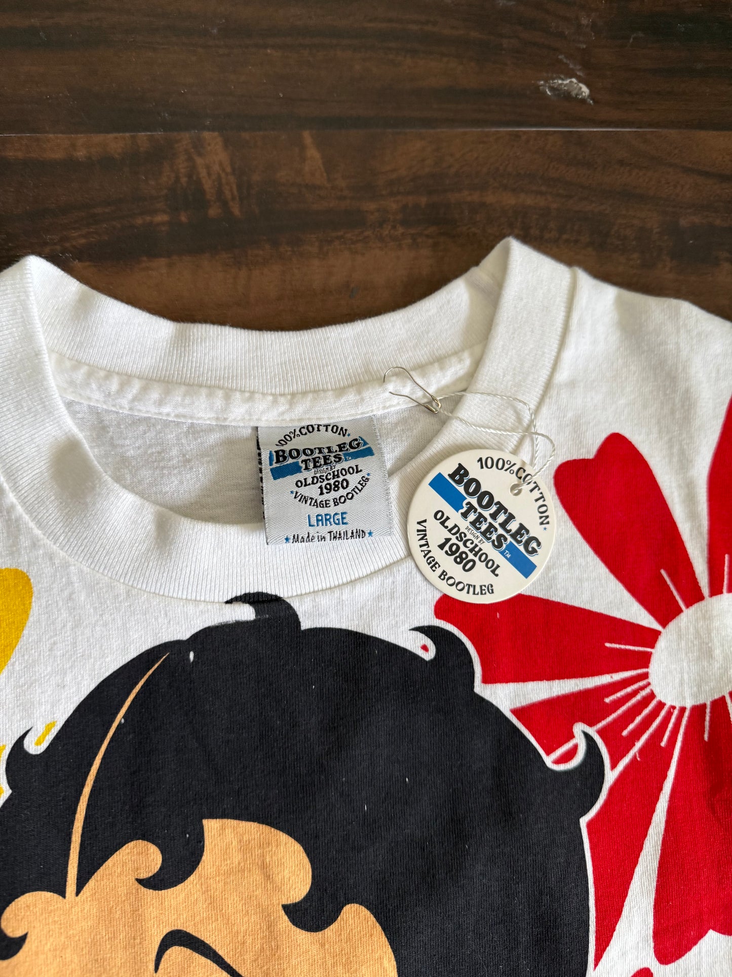Vintage NWT Betty Boop Bootleg Tees All Over Print T-Shirt- L