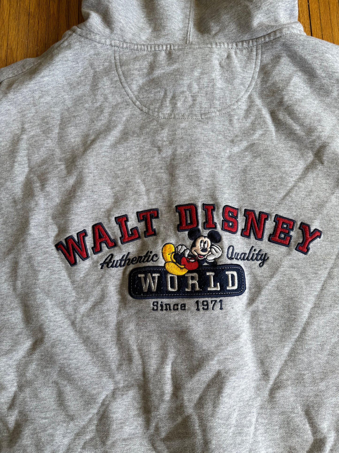 Vintage Walt Disney World Mickey Mouse Zip-Up Hoodie Sweatshirt- XXL
