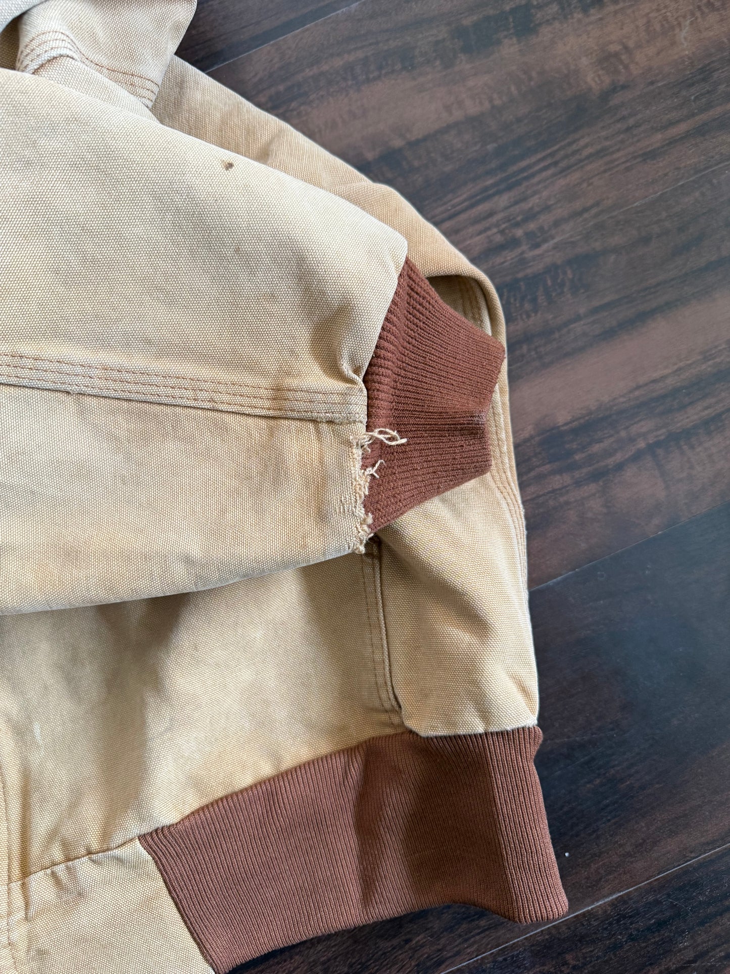 Vintage Carhartt Made In USA Hooded Tan Jacket- L