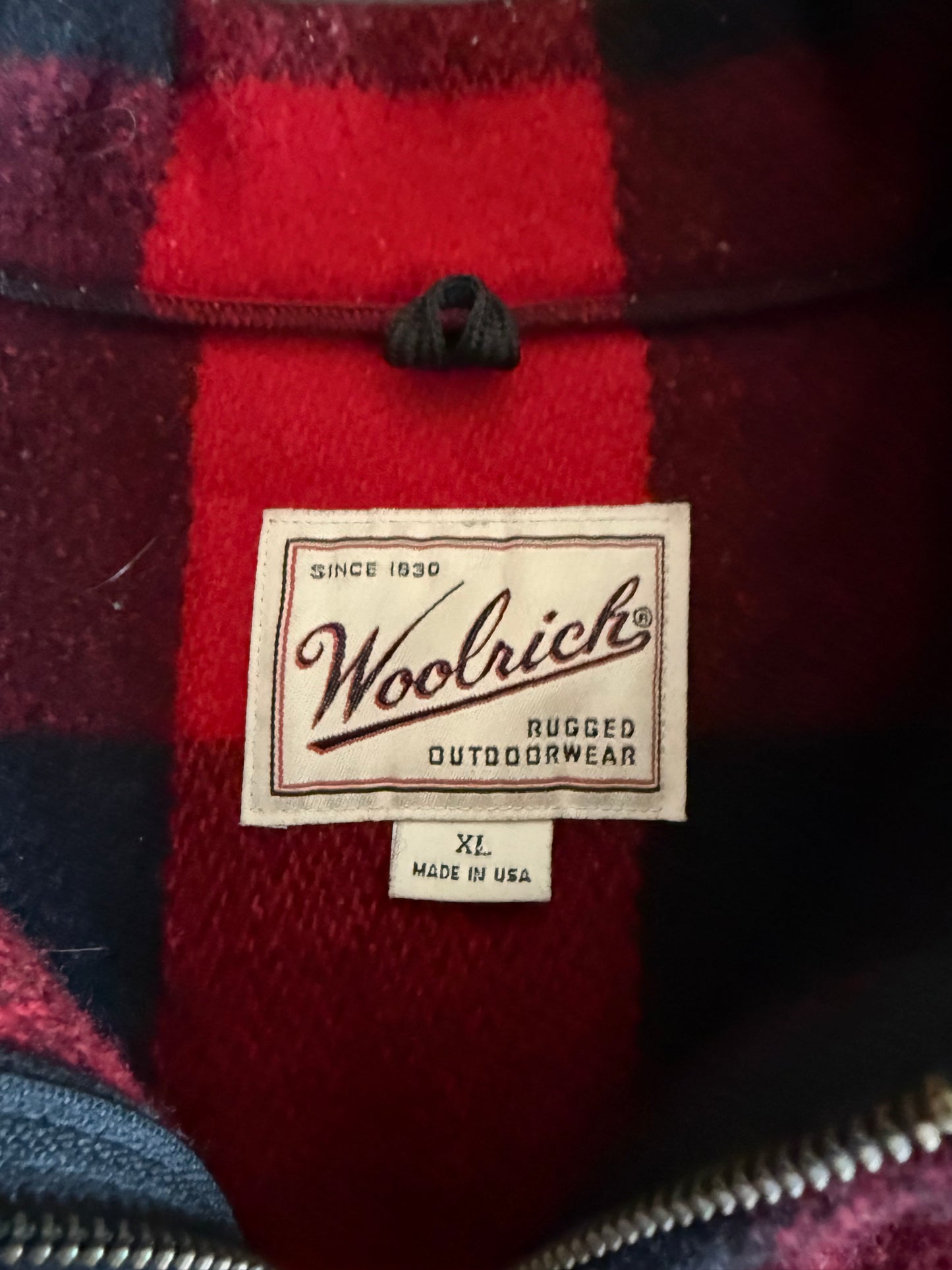 Vintage Woolrich Red Checker Outdoors Wool Flannel Jacket- XL