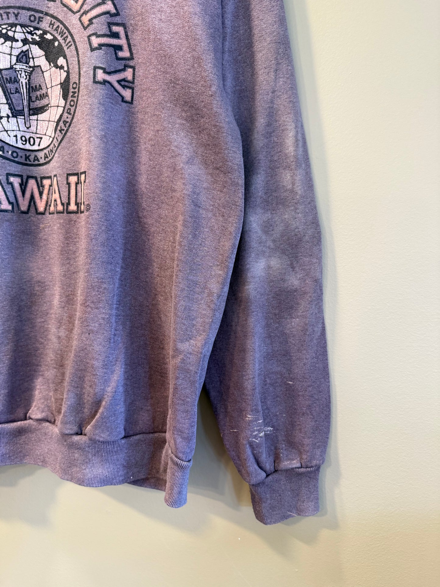 Vintage University of Hawaii Distressed Crewneck Sweatshirt- L
