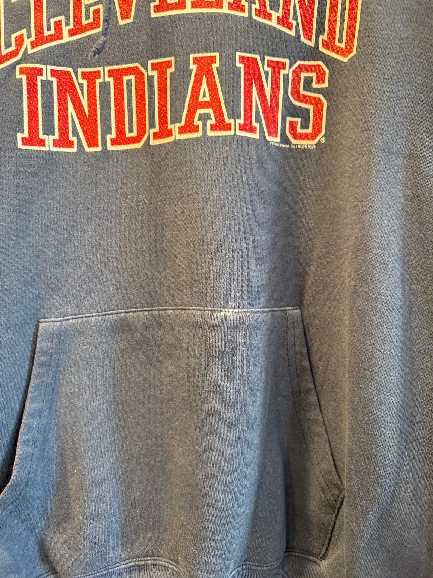 Vintage Lee Sport Cleveland Indians Blue Hoodie Sweatshirt- XL