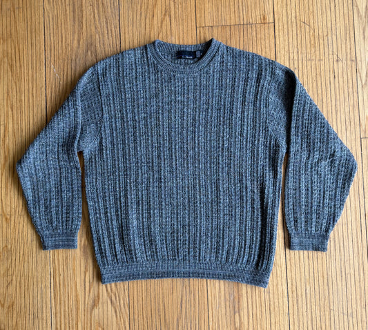 Vintage Bill Blass Gray Speckle Knit Sweater- XL