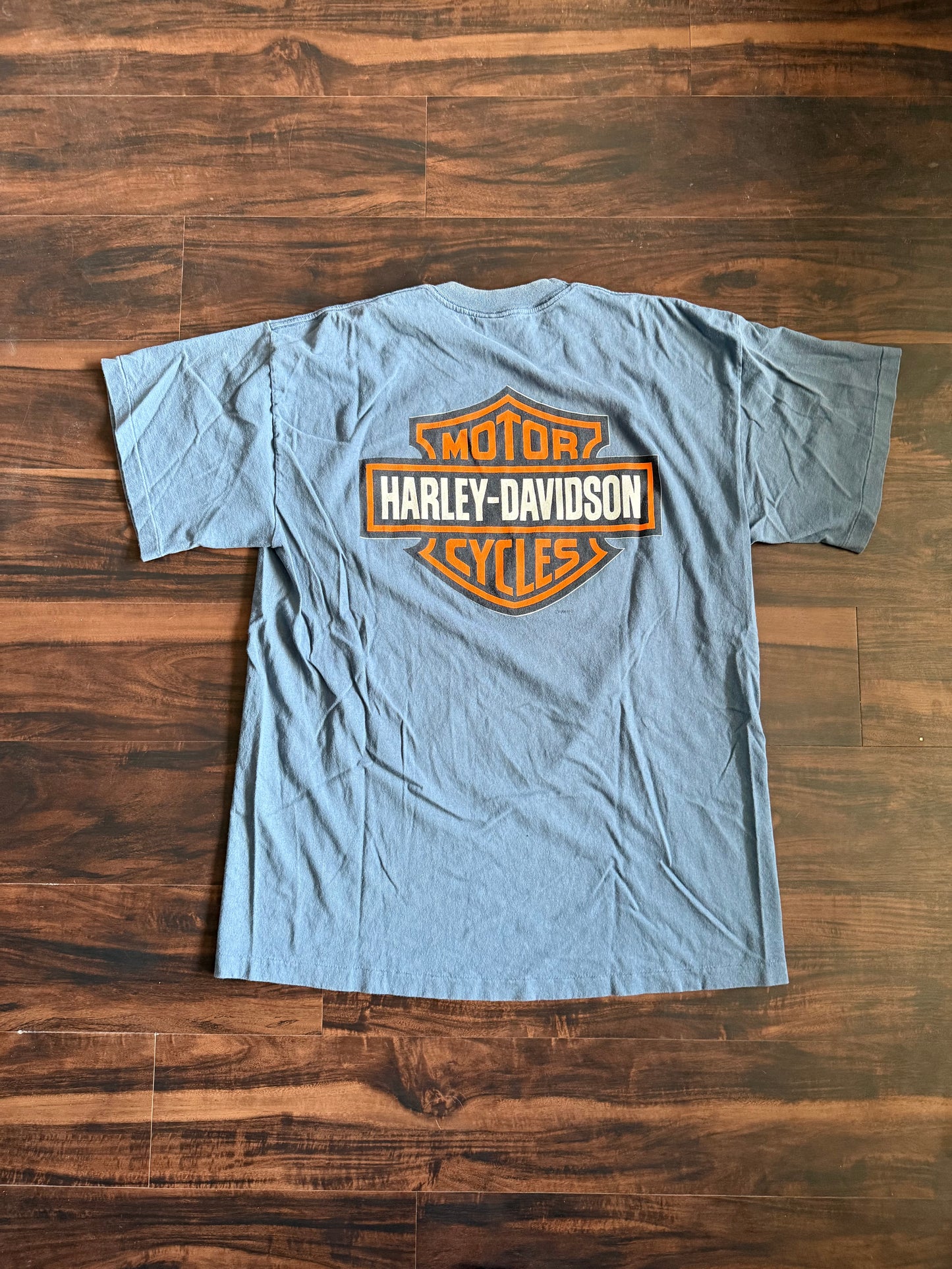 Vintage Harley Davidson Make Good Every Time Brick Wall Blue T-Shirt- L/XL