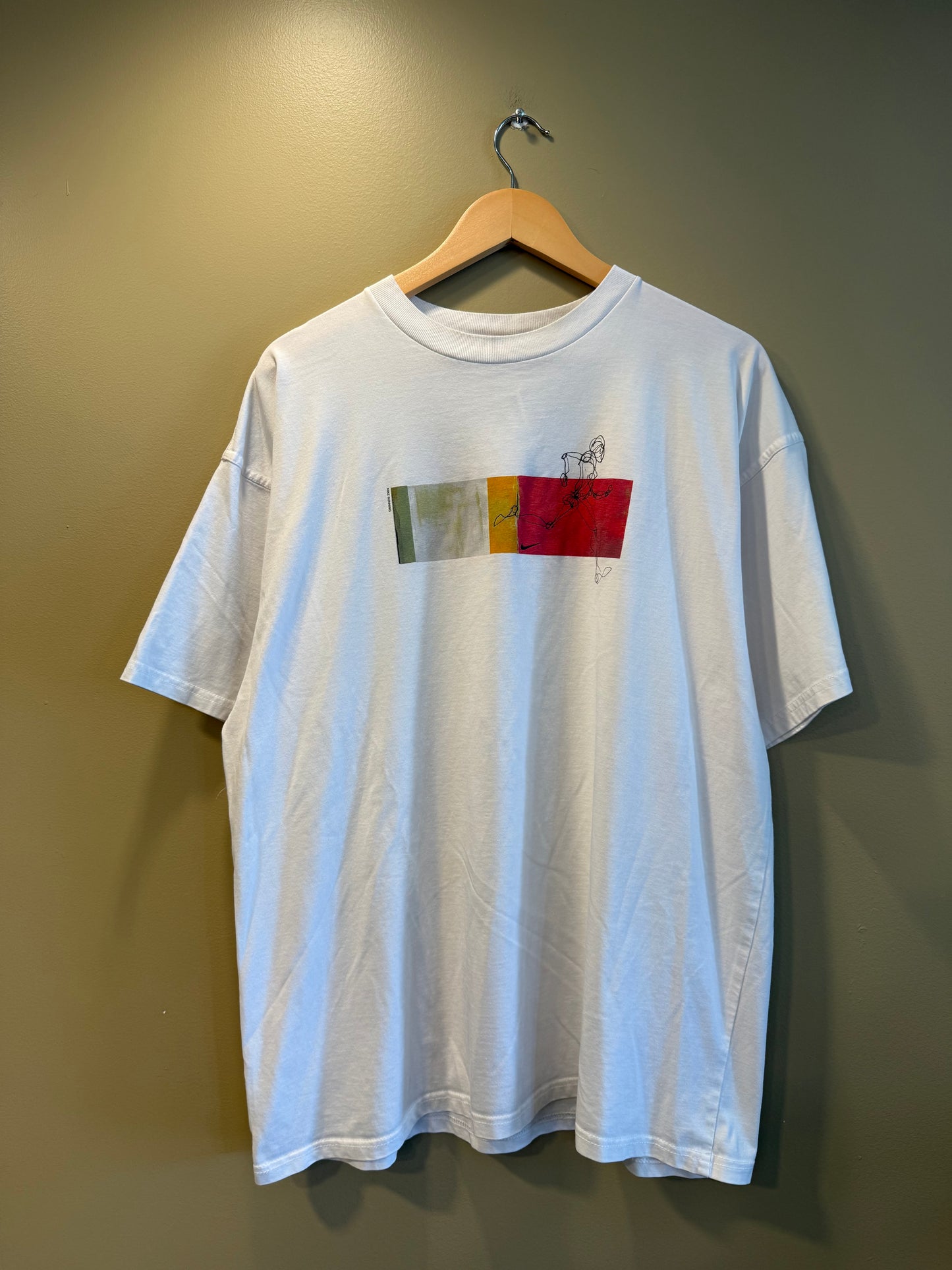 Vintage Nike Running White Dry Fit T-Shirt- XL