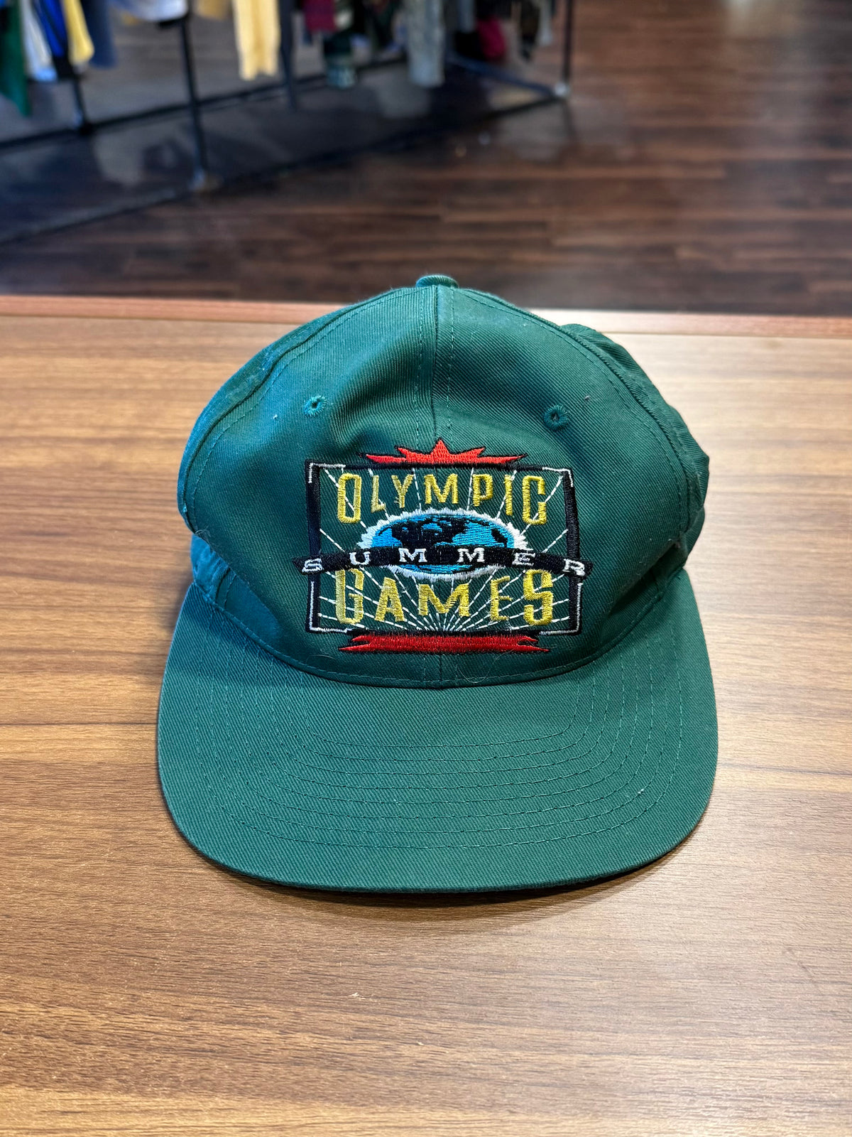 Vintage 1996 Atlanta Olympics Green Snap Back Hat