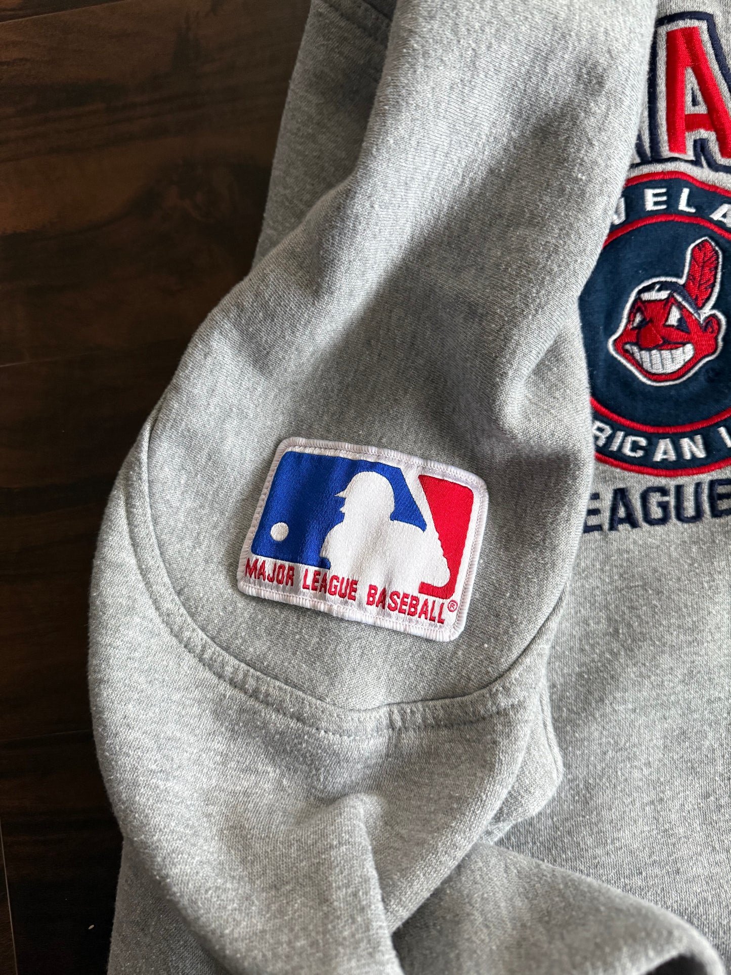 Vintage Cleveland Indians Lee Sport MLB Gray Embroidered Crewneck Sweatshirt- XXL