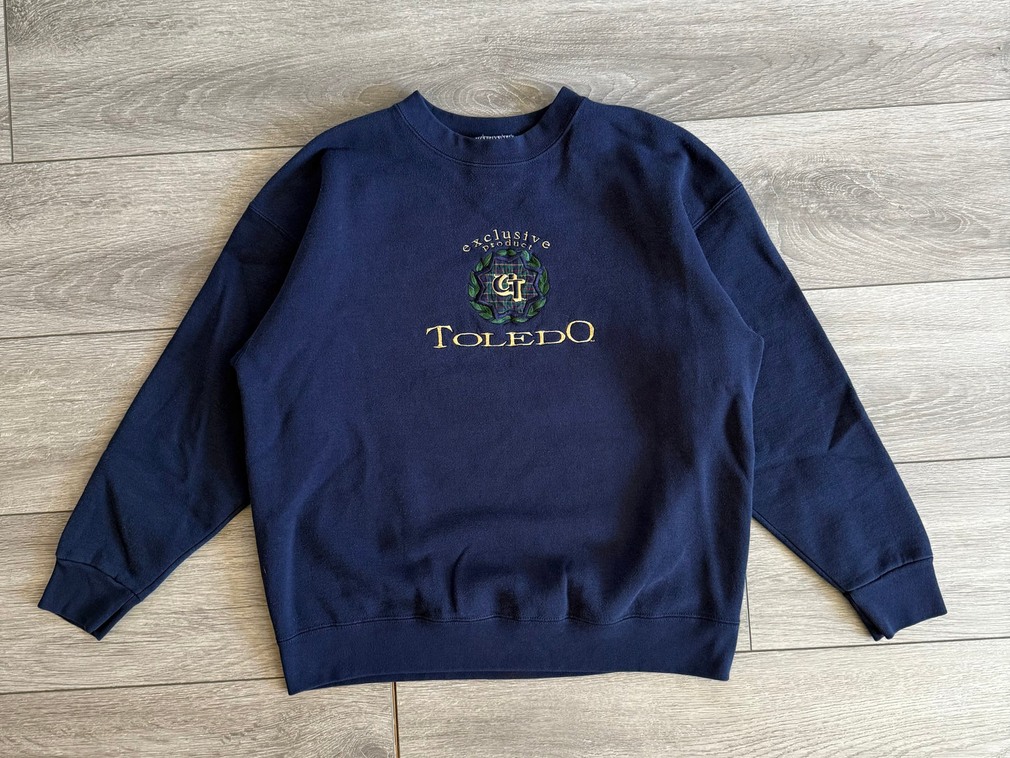 Vintage University of Toledo Navy Blue Crewneck Sweatshirt- XL