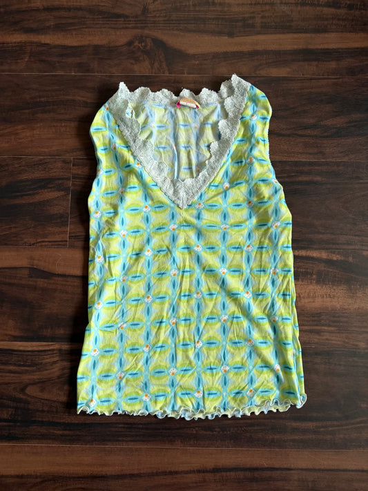 Vintage Y2K Hello Kitty Samantha Chang Lace Tank Top- S