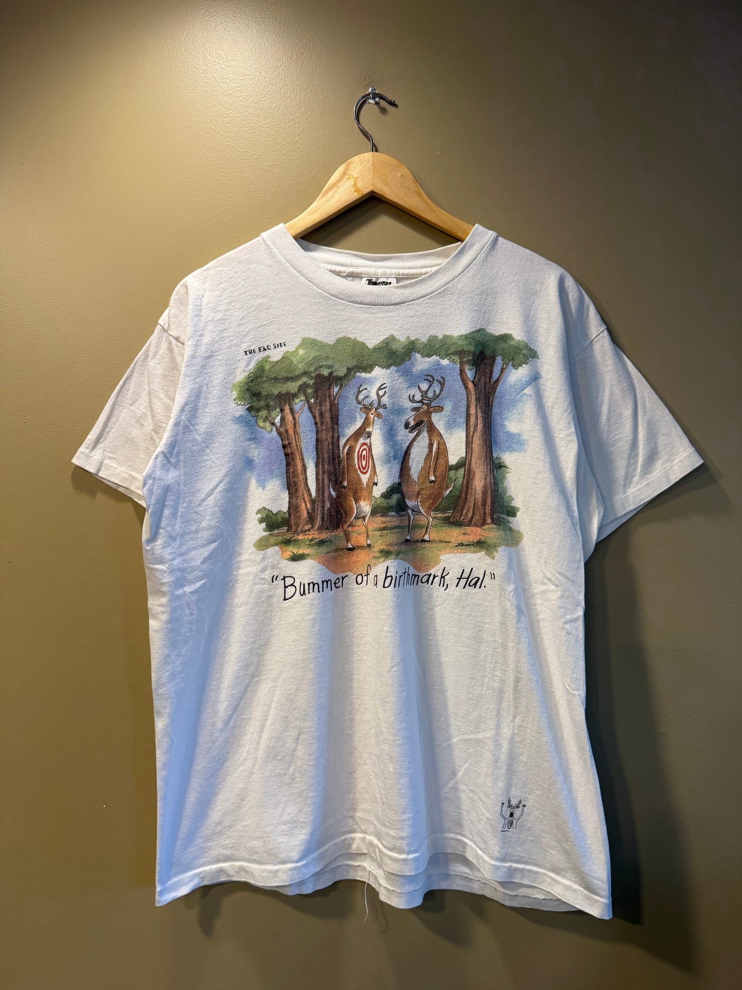 Vintage The Far Side Deer T-Shirt- L