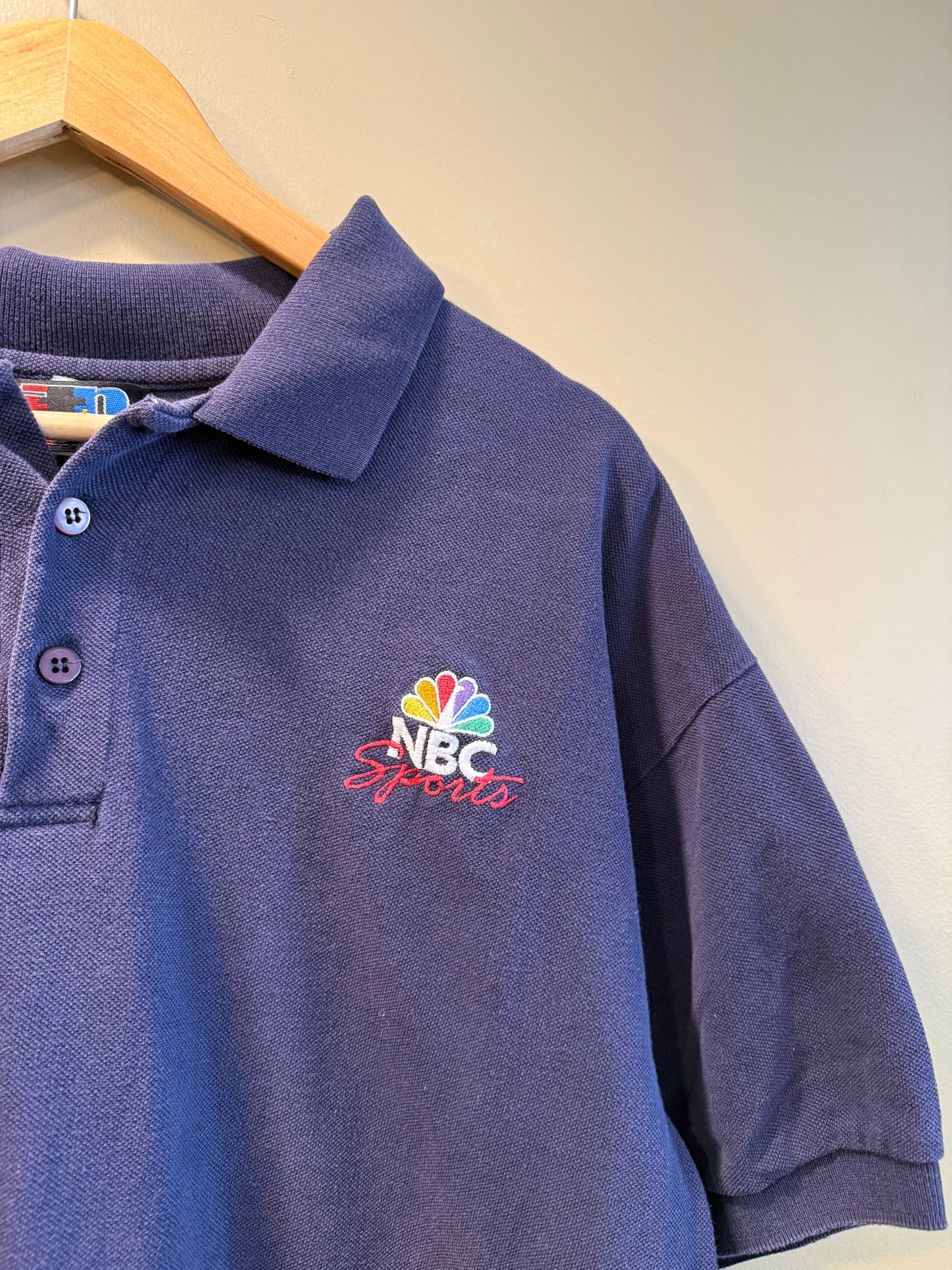 Vintage NBC Sports Blue Polo Shirt- L