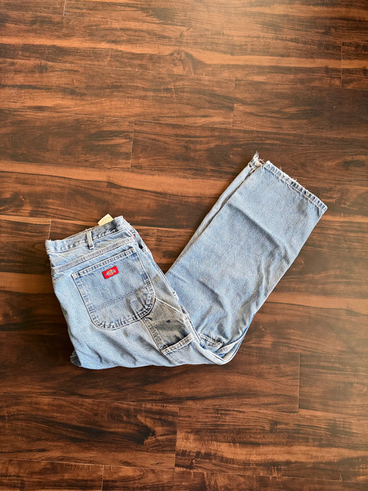 Vintage Dickies Double Knee Light Wash Denim Jeans- 36x31