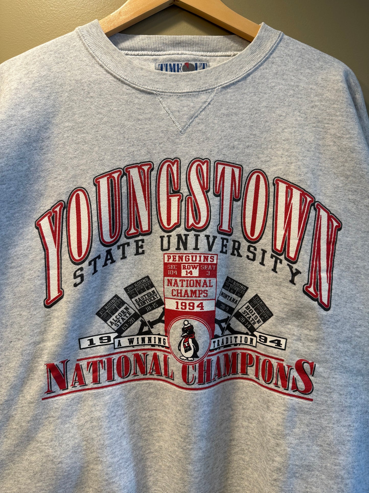 Vintage Youngstown State University National Champions Crewneck Sweatshirt- XL