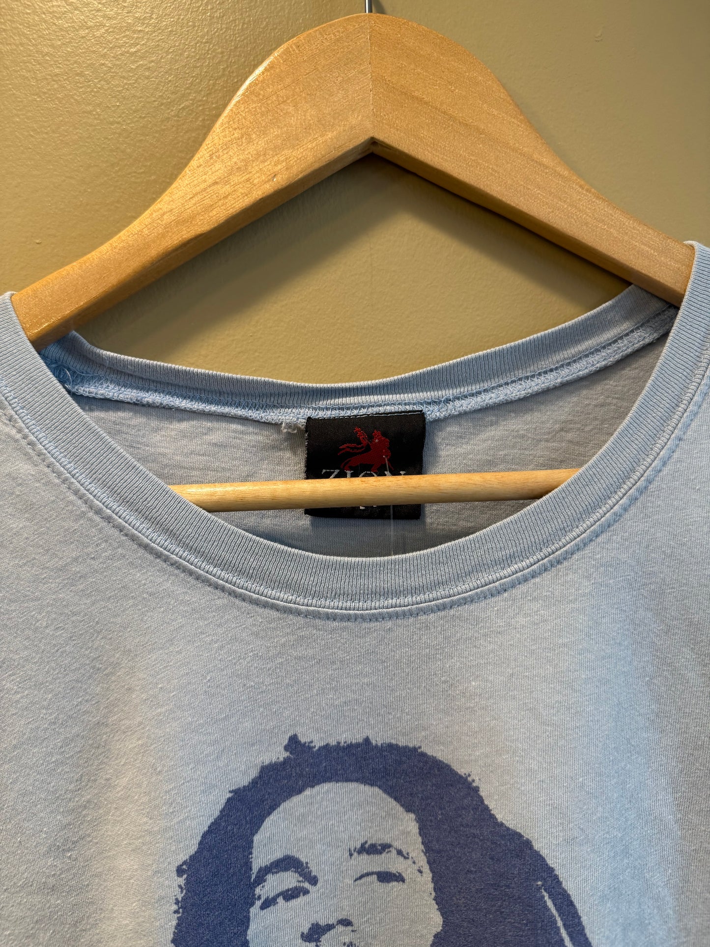 Vintage Y2K Bob Marley Blue Women’s T-Shirt- L