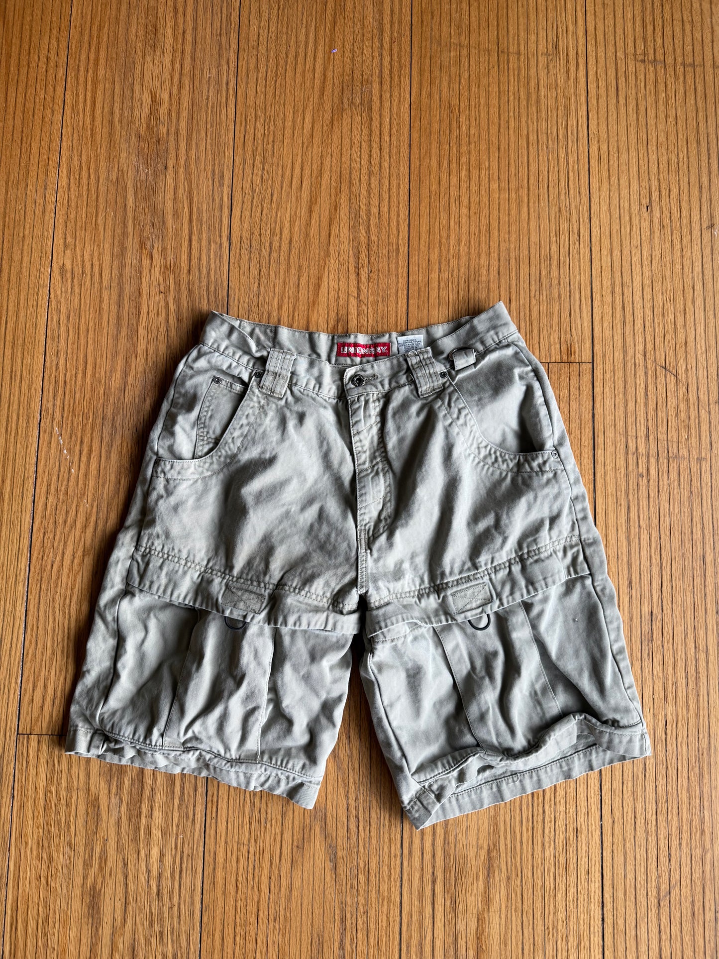 Vintage Y2K Union Bay Tan Cargo Surfer Shorts- 31