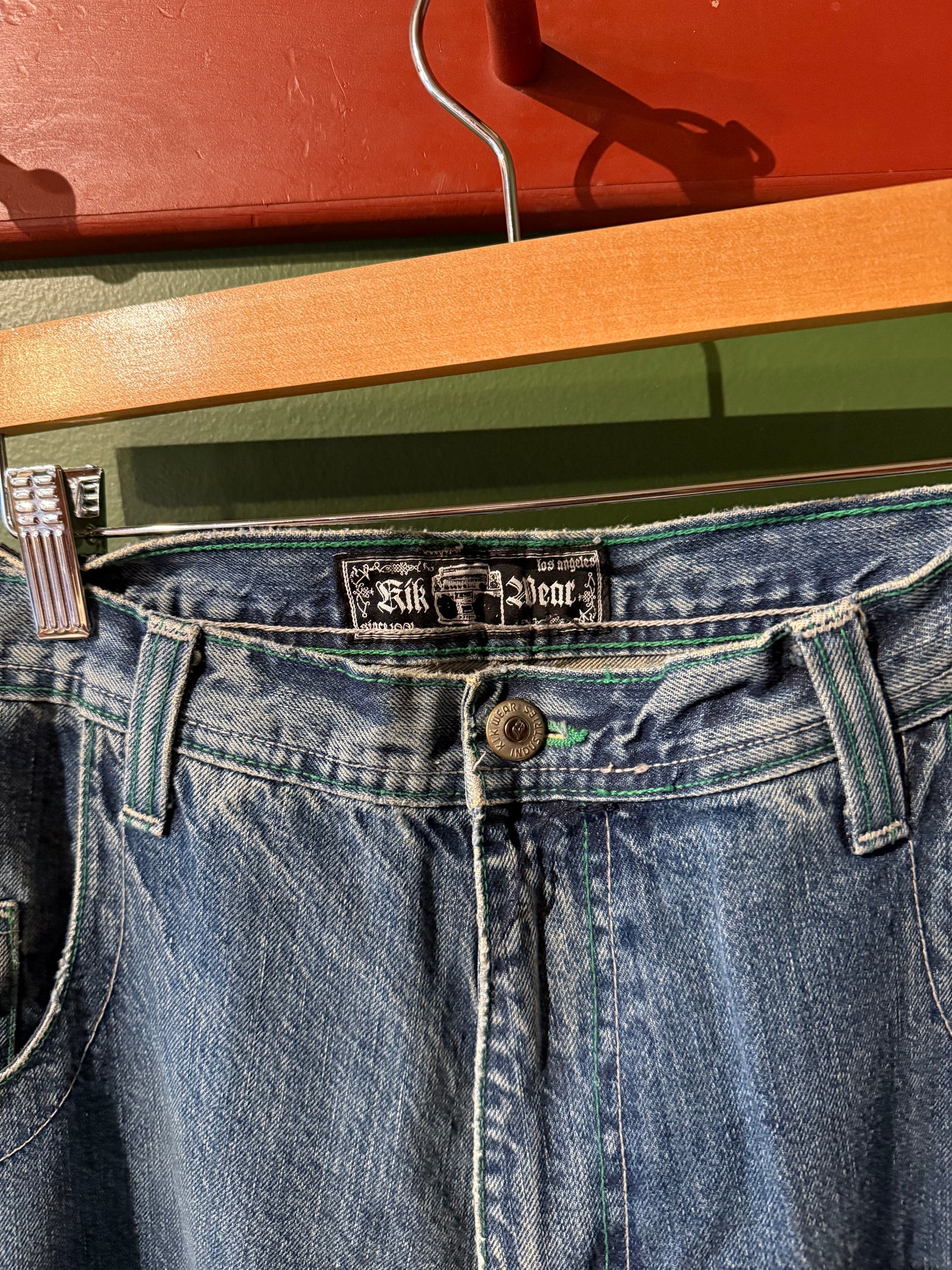 Vintage Kikwear Baggy Skate Streetwear Denim Jeans- 37x32