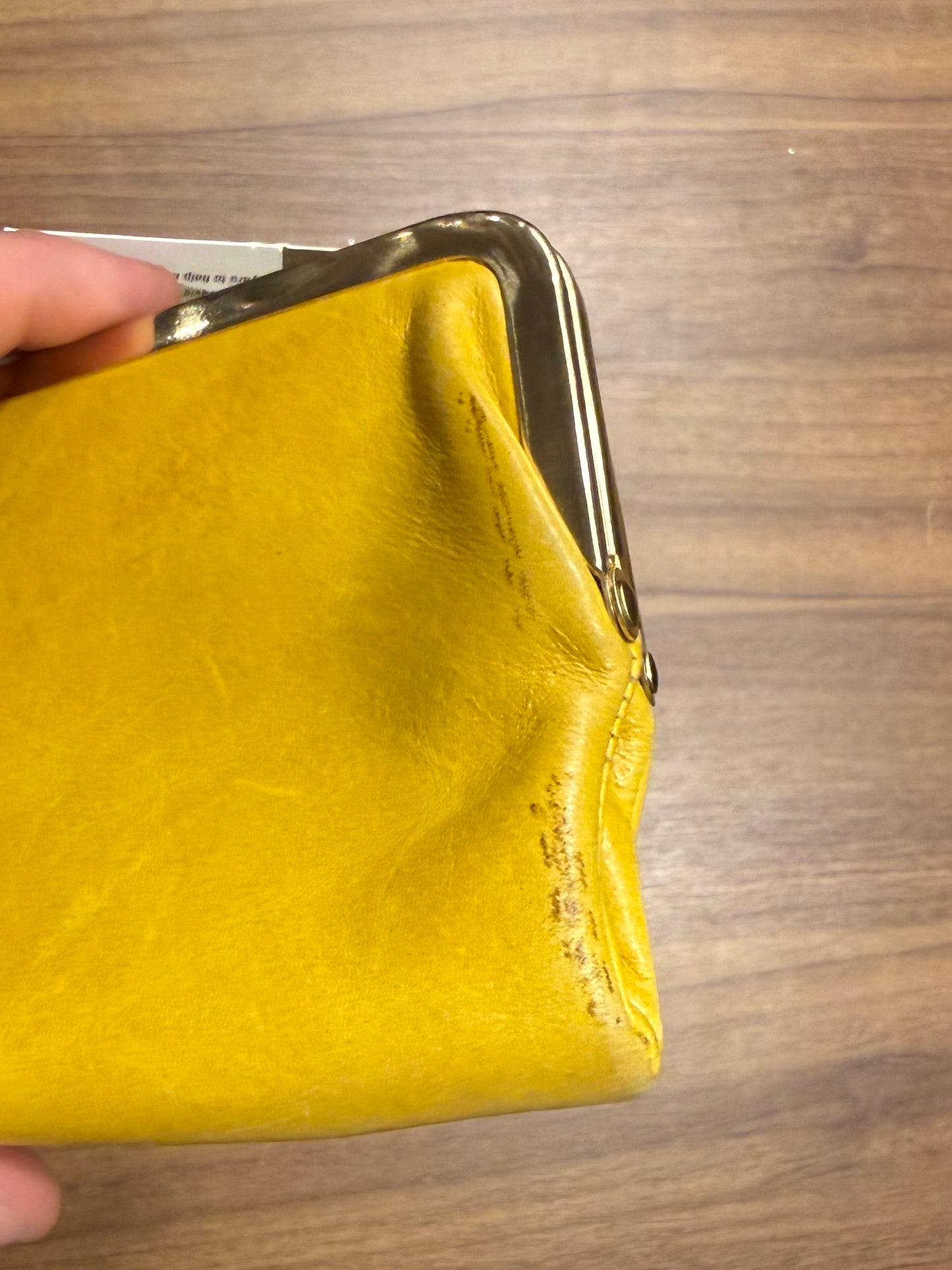 Vintage Tasche Yellow Leather Wallet