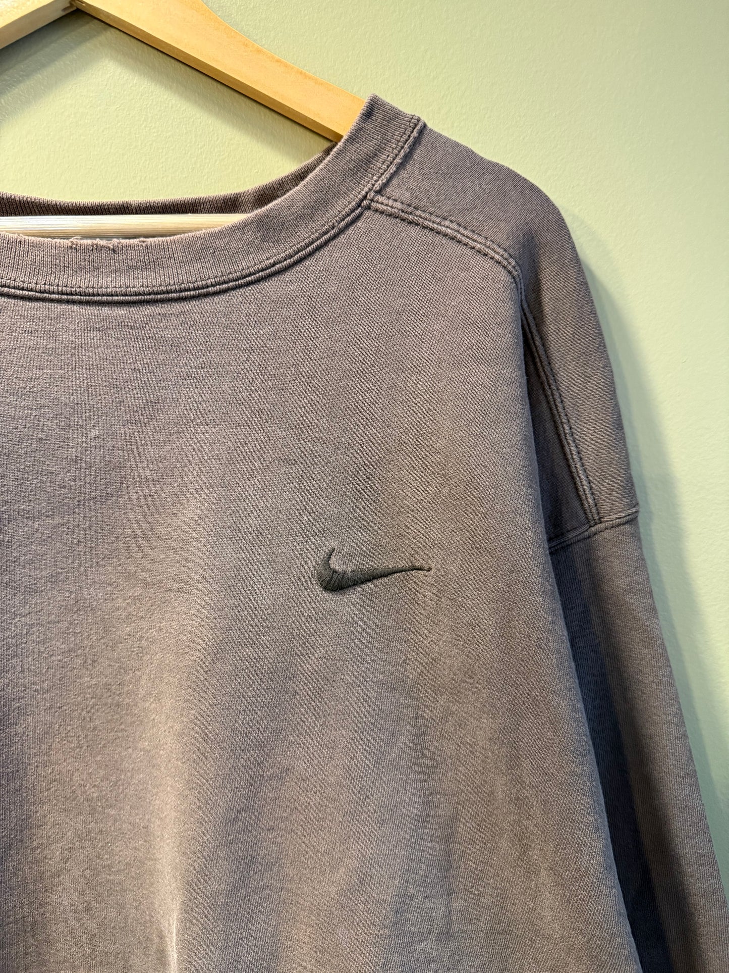 Vintage Nike Brown Swoosh Crewneck Sweatshirt- L/XL
