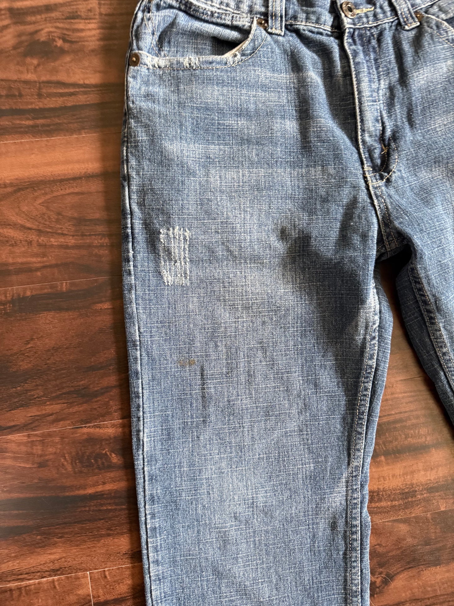 Vintage Y2K FUSAI Embroidered Light Wash Denim Jeans- 34x30