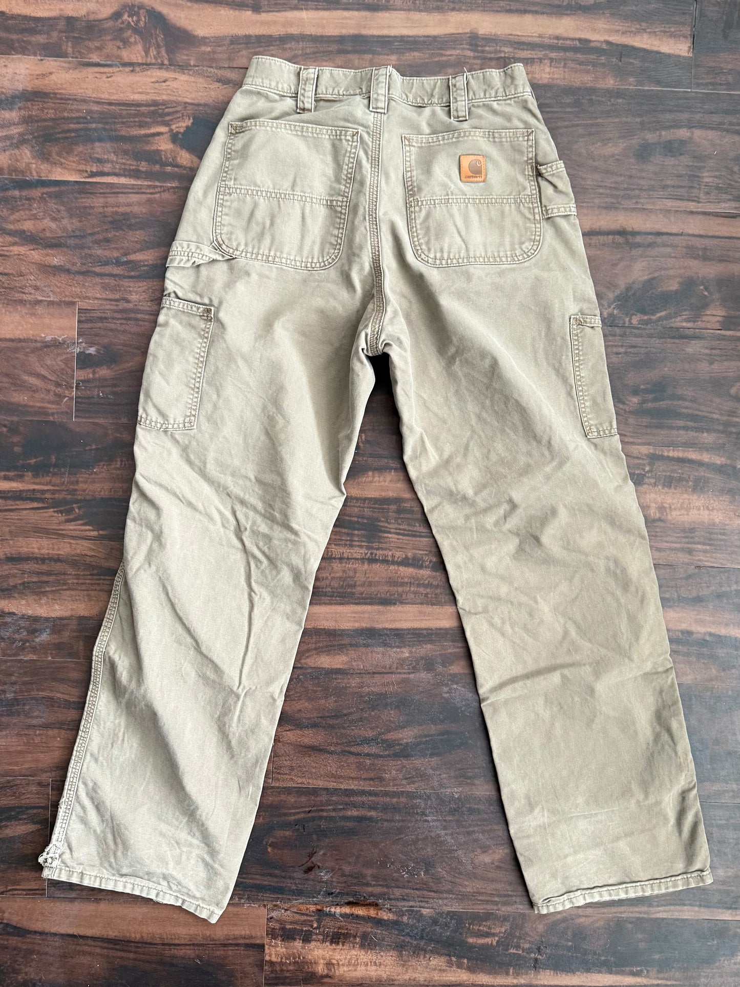 Vintage Carhartt Dark Tan Carpenter Workwear Canvas Pants- 30x32
