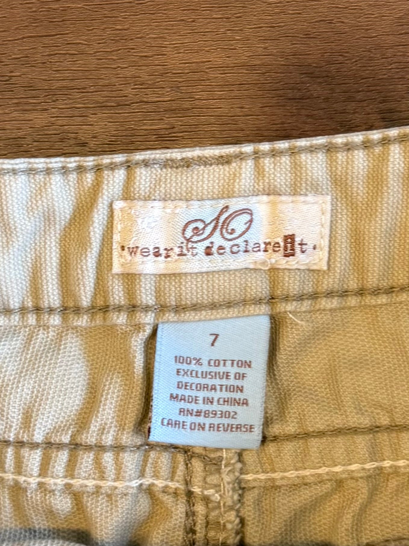Vintage Wear It Declare It Tan Skirt- 29