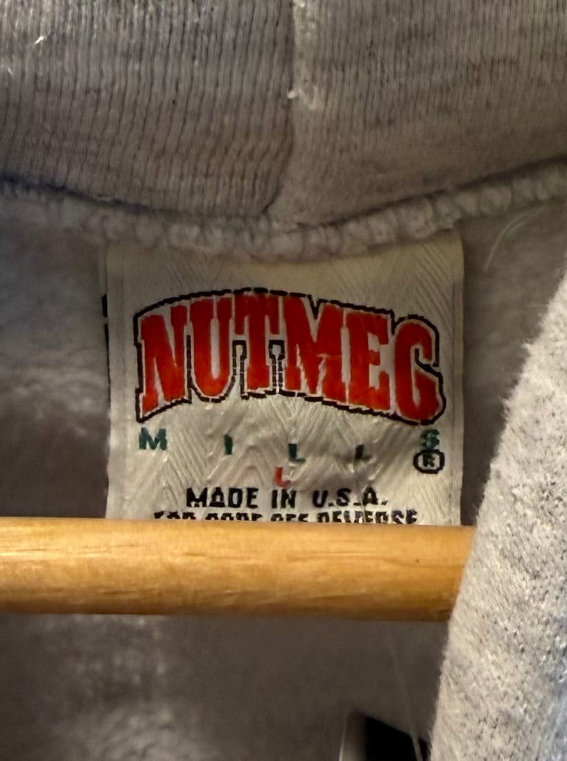 Vintage Nutmeg Muhammad Ali Gray Hoodie Sweatshirt- L