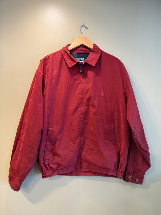 Vintage Nautica Red Harrington Jacket- L