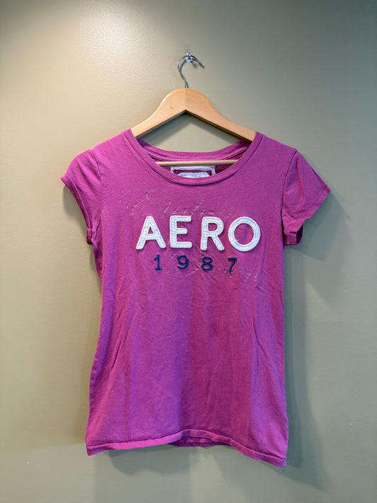 Vintage Y2K Aeropostale Pink Baby Tee T-Shirt- M
