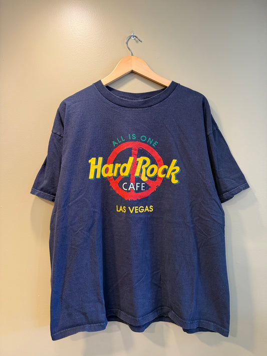 Vintage Hard Rock Cafe Peace Sign Las Vegas T-Shirt- XL