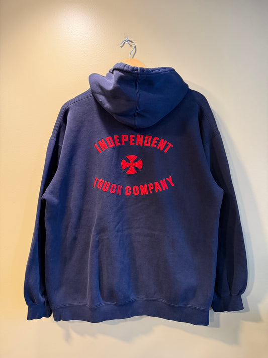 Vintage Independent Truck Company Skateboards Rare Navy Blue Hoodie Sweatshirt- XL