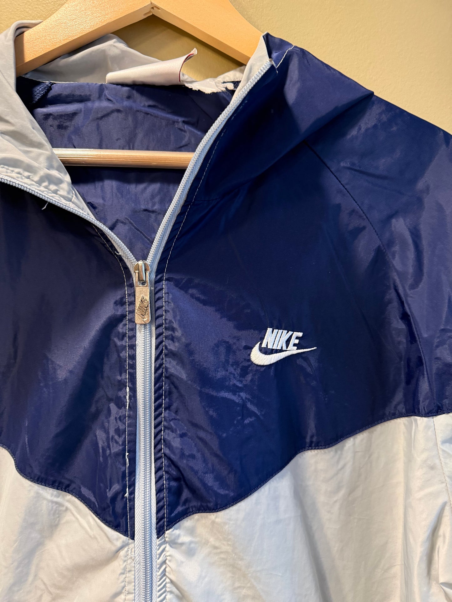 Vintage Nike Navy Blue & Gray Windbreaker Jacket- M/L