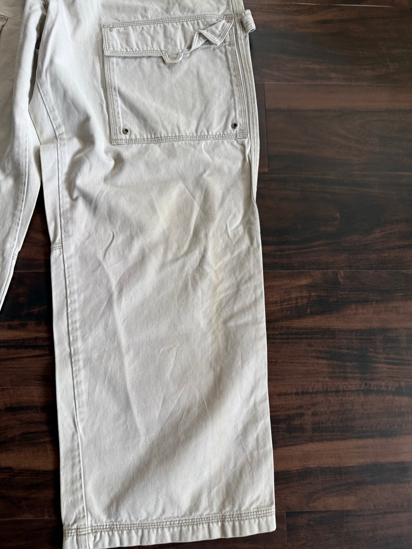 Vintage Plugg Y2K Off White Streetwear Carpenter Pants- 36x30