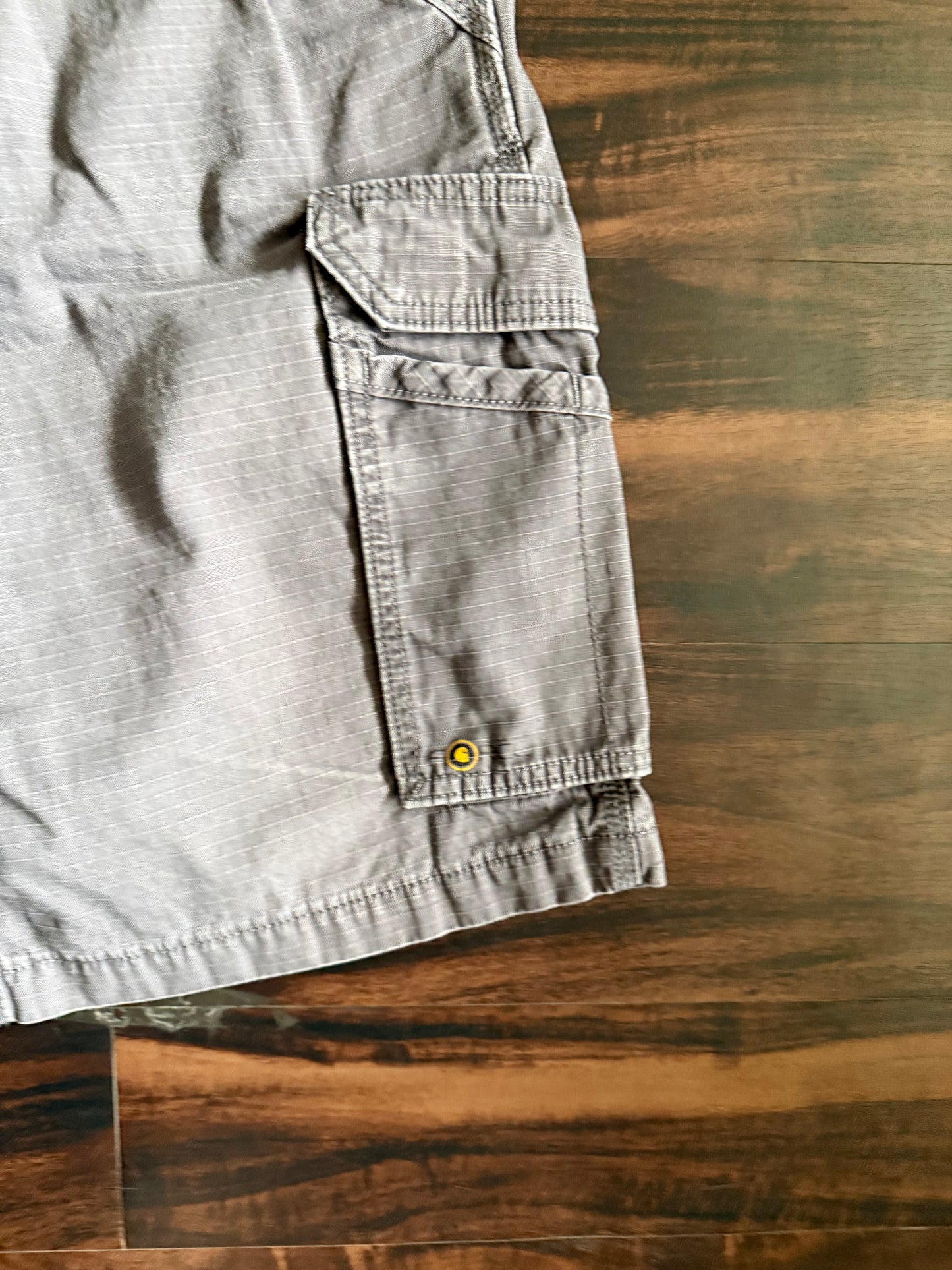 Carhartt Gray Relaxed Fit Cargo Shorts- 32