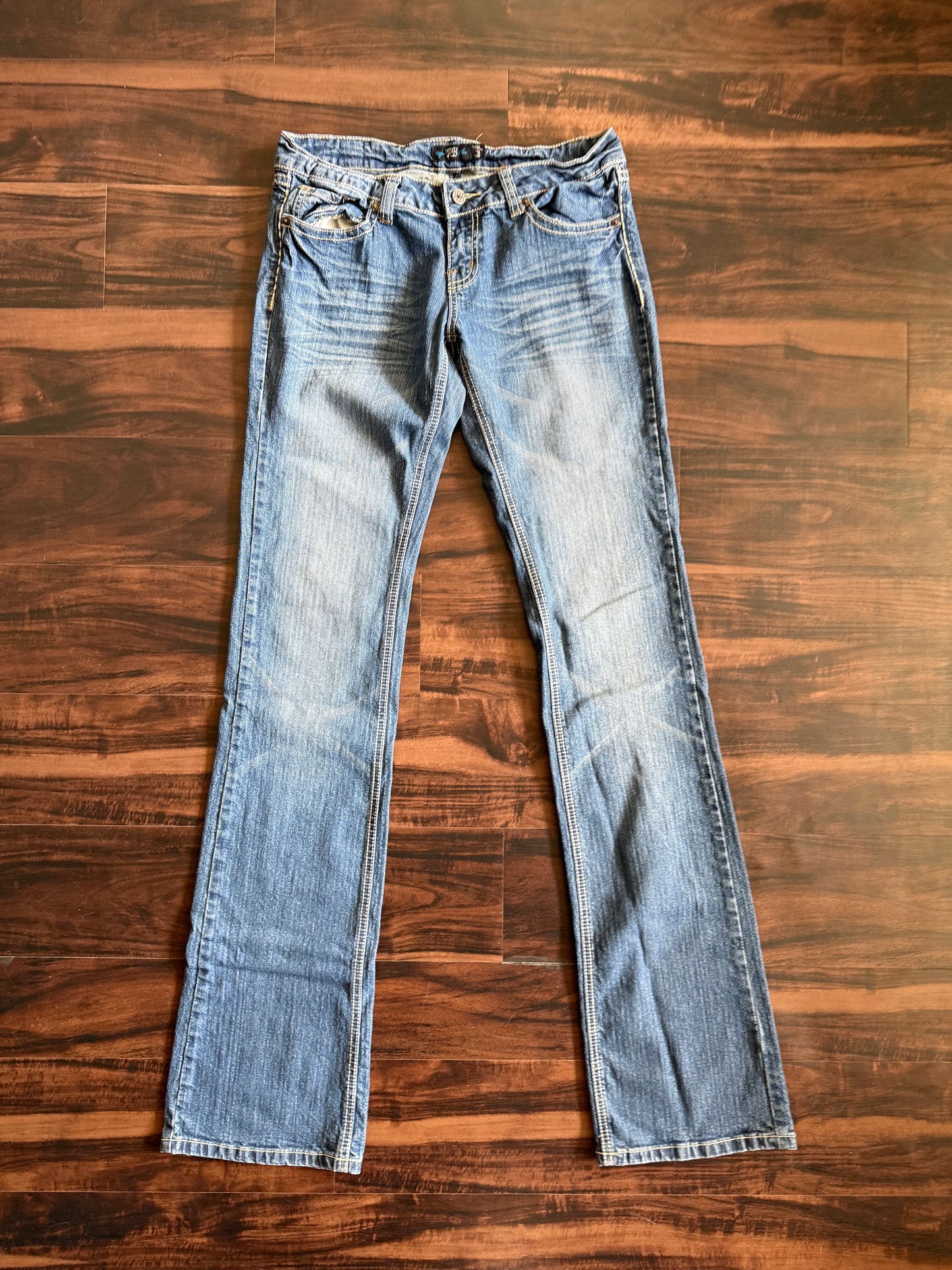 Vintage Y2K Royal Blue Flared Denim Jeans- 32x40