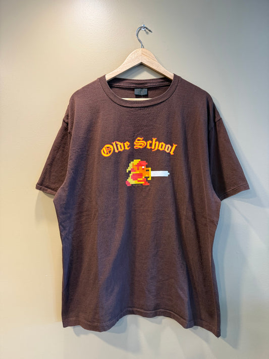 Vintage Olde School Zelda Brown T-Shirt- XL