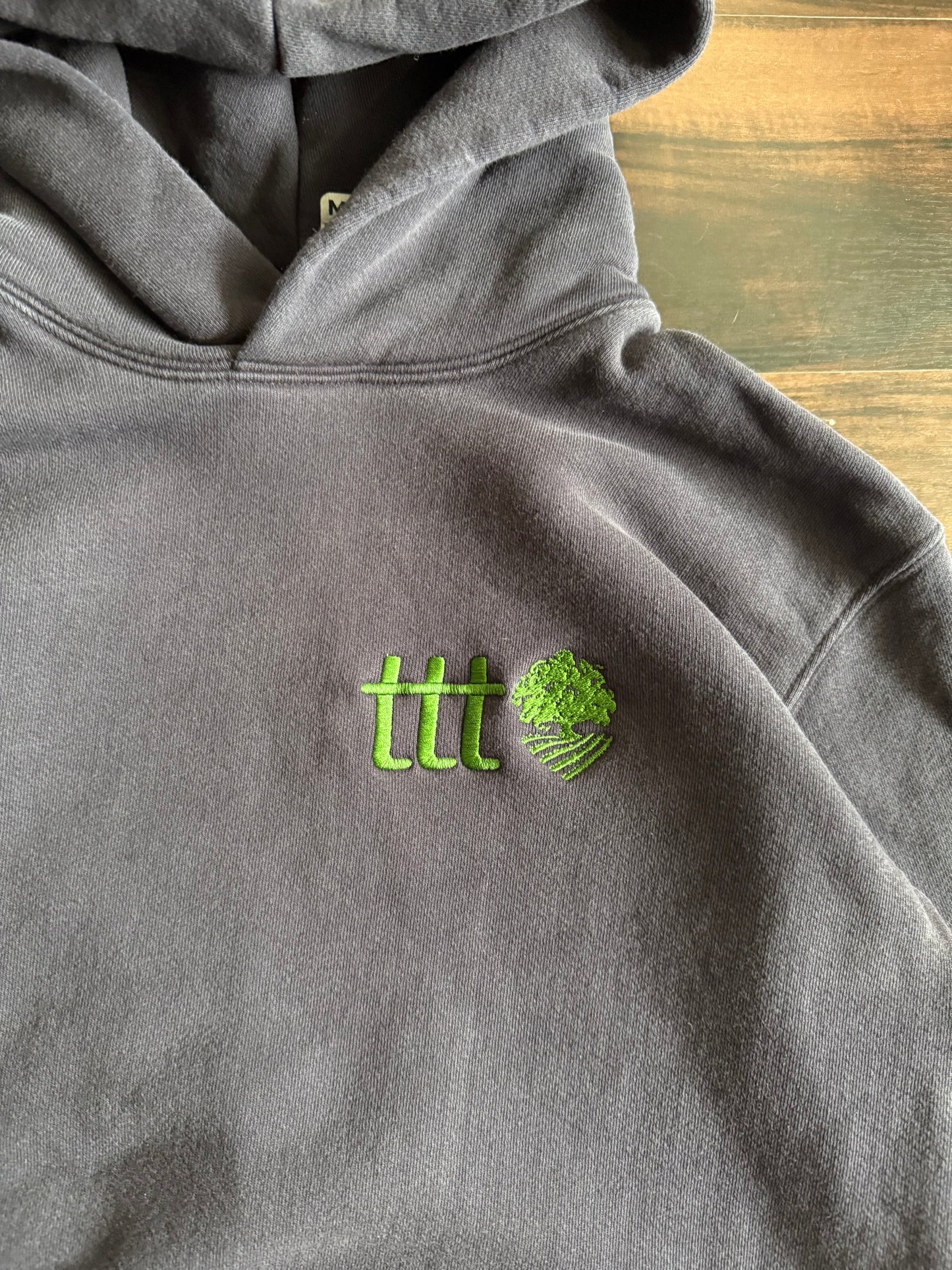 The Thrifting Tree Navy Blue Hoodie Sweatshirt- M
